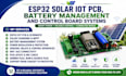 design esp32 solar iot pcb, battery management and control board systems