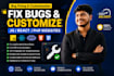 fix bugs errors in javascript react and PHP websites