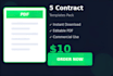 send you 5 professional freelance contract templates in PDF