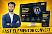 convert ai or coded website to wordpress elementor