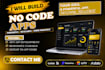 build custom no code app and web app using bubble io, glide and adalo
