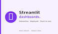 build you an interactive streamlit dashboard from your data