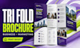 create tri fold business and marketing brochure design