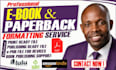 do KDP book interior formatting and print book layout design