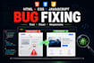 fix HTML CSS and javascript bugs and issues