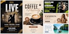 make aesthetic canva posters, flyers and social posts