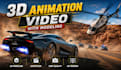 do 3d rigging animation video, 3d car chasing video, character modelling