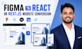 convert figma to next js figma to react responsive website