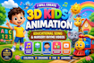 create 3d kids educational song animation video
