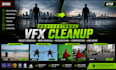 create vfx cleanup object removal rotoscoping compositing  motion tracking cgi