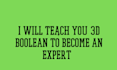 teach you 3d boolean
