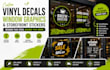 design custom vinyl decals, window graphics and storefront stickers