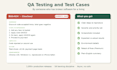 write test cases and QA test your app