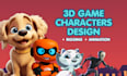 create a 3d character model, game character, and character design in blender
