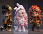 model 3d characters from stylized low poly to aaa