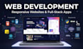 do website development as full stack web developer, frontend, backend developer