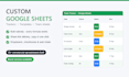 create a custom google sheets spreadsheet, tracker or template