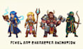 create 2d game character sprite sheet pixel art animation game assets game art