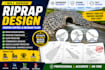 design riprap erosion control, shoreline stabilization and drainage plans