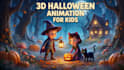 create 3d children book for halloween animation
