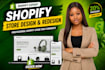design shopify website, shopify website design, shopify store redesign