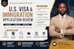 review your US visa immigration application and uscis documents