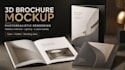 create realistic 3d brochure mockup photorealistic rendering visualization