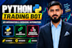 develop a python trading bot, API integration and webhook automation