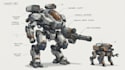 design sci fi mecha and robot concept art