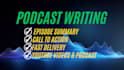 write SEO optimized podcast show notes with timestamps