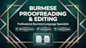 do burmese  document proofreading and typing data formatting
