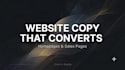 write persuasive website copywriting and sales copy