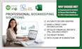 do professional bookkeeping in quick books, zoho books, excel