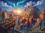 create stunning fantasy landscape, background illustration