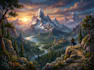 create stylized environment concept art, fantasy background
