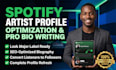 optimize your spotify artist profile and write a professional music bio