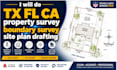 do tx fl ca property survey boundary survey site plan drafting
