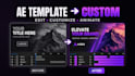 edit and customize any after effects template