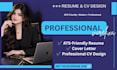 design a professional ats friendly resume and CV