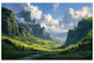 do digital landscape illustration