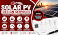 solar pv system with layout, sizing and sld