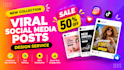 design instagram posts facebook ads and social media banners