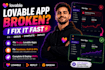 lovable ai, fix lovable app, lovable  dev, saas mvp, lovable app, replit, base44