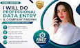accurate company research, data mining, and professional
