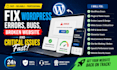 fix wordpress errors bugs broken website and critical issues fast