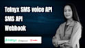 integrate telynx SMS voice API webhook with your CRM or website
