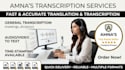 do english audio transcription or podcast transcription