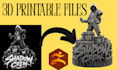 convert 2d to 3d model, image to 3d charater stl picture to printable sculpture