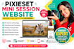 design  pixieset mini session booking website for photographers squarespace site