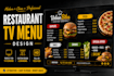 design a professional restaurant TV screen menu